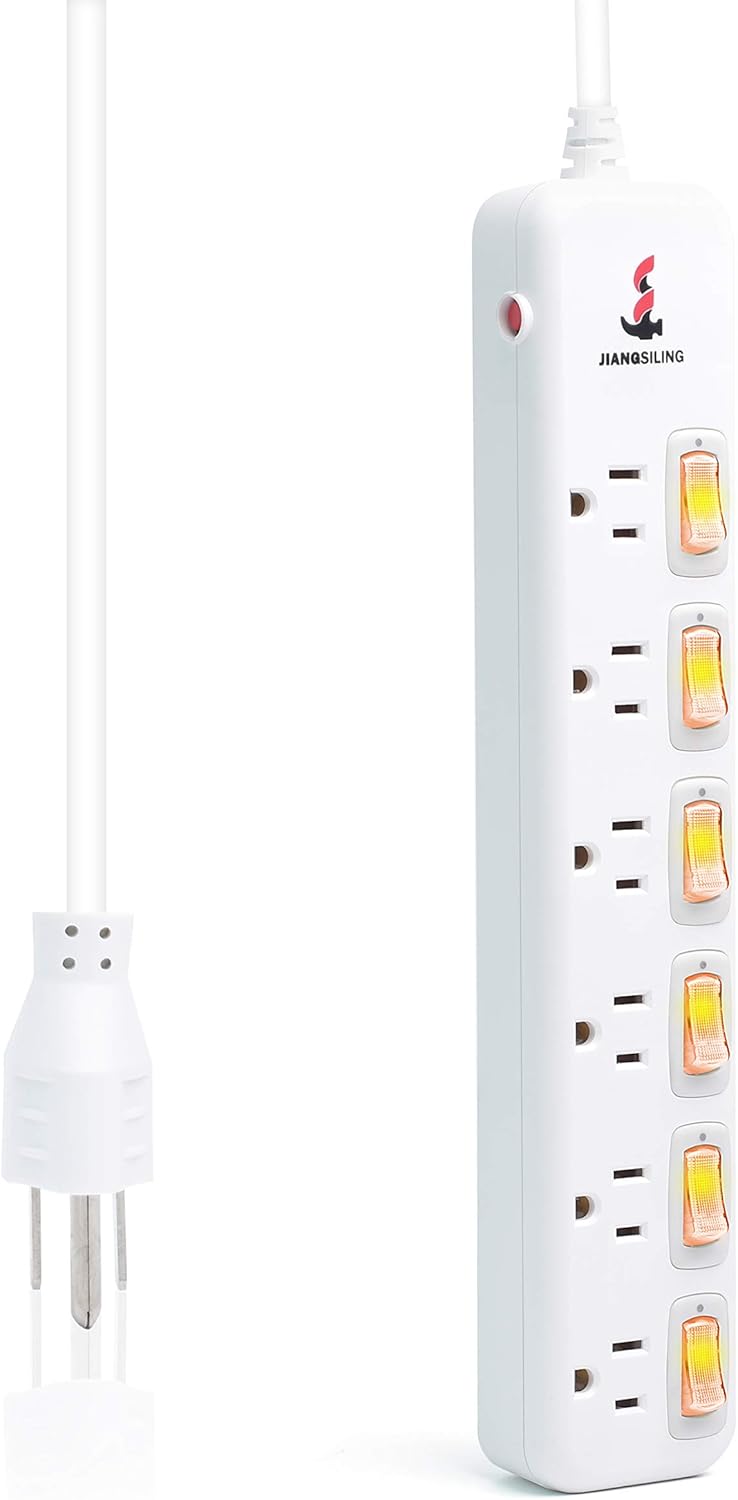 6 Outlets Surge Protector Power Strip X109943