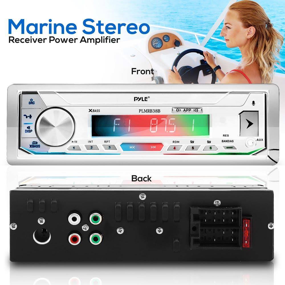Marine Stereo Receiver Power Amplifier, Single DIN I56479