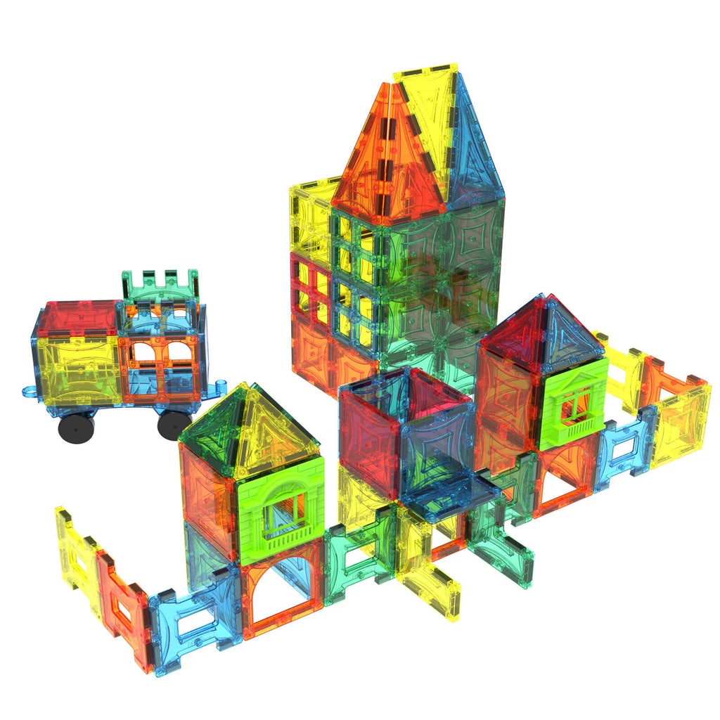 100 Piece Magnet Tiles Set with Windows and Magnet People S9531