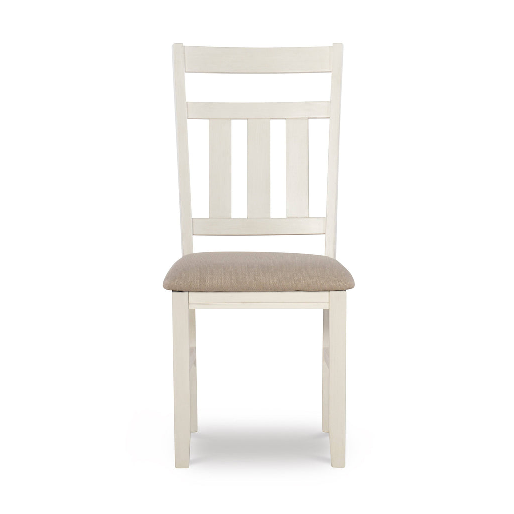 Smokey White Rustic Farmhouse Dining Chair Set of 2 D5249