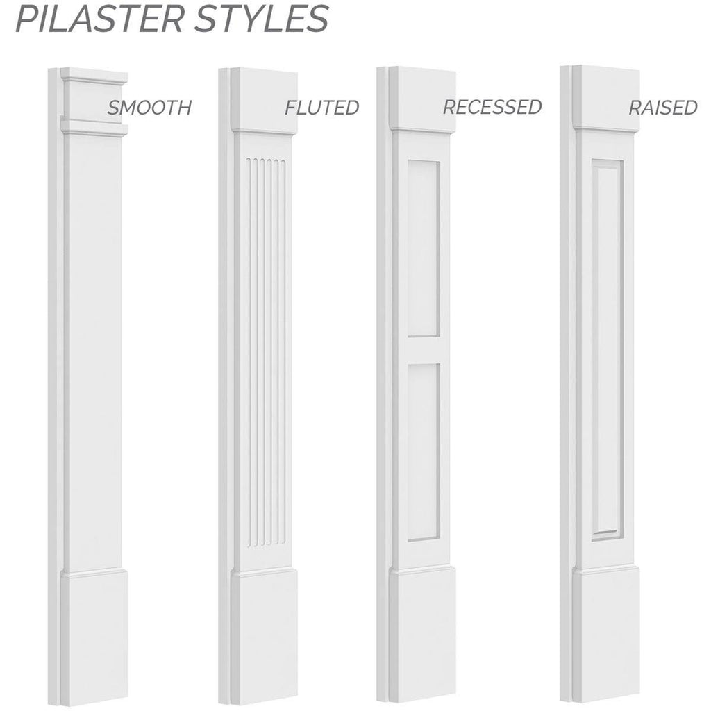 Two Equal Flat Panel PVC Pilaster K56830