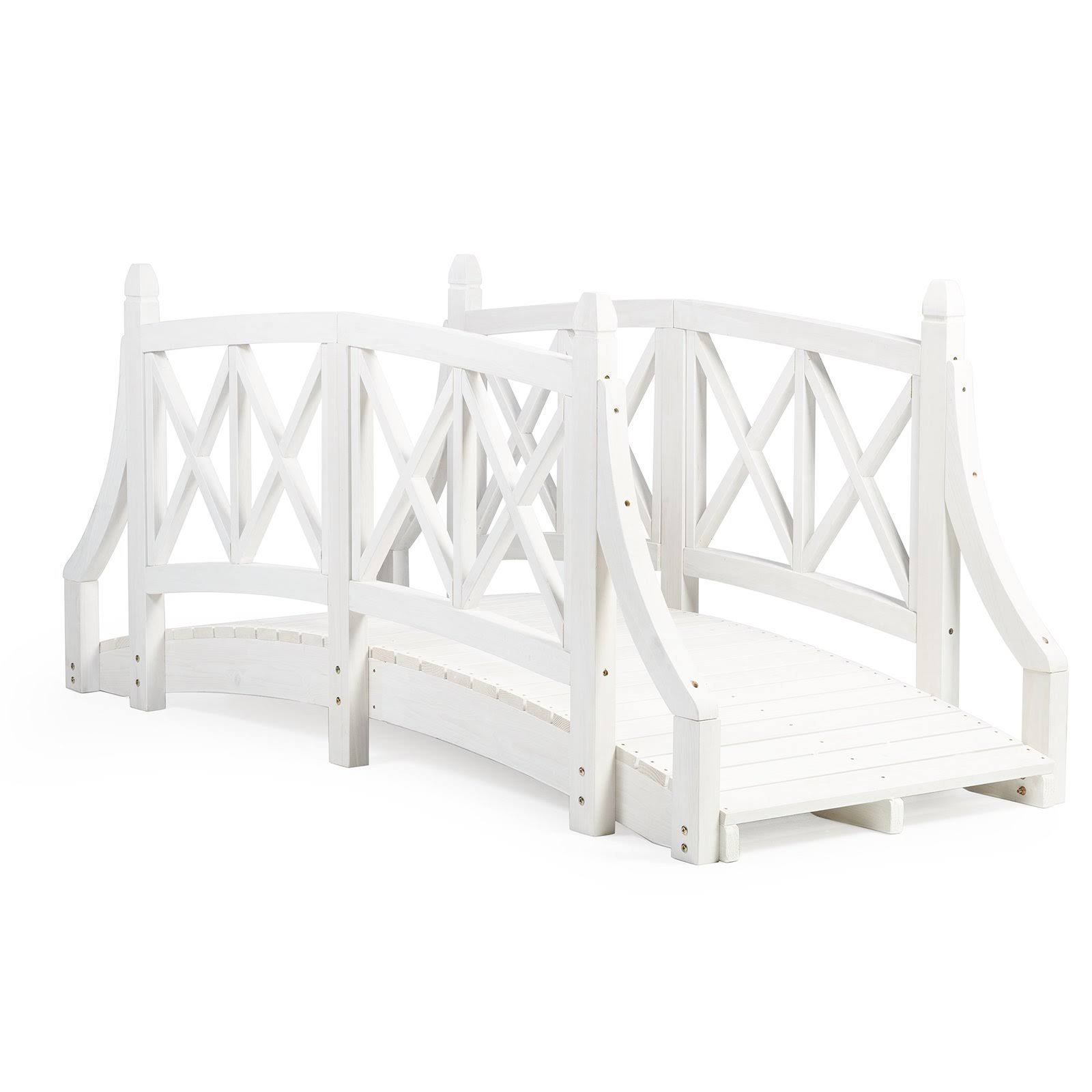 White 6 ft. Garden Bridge F65923