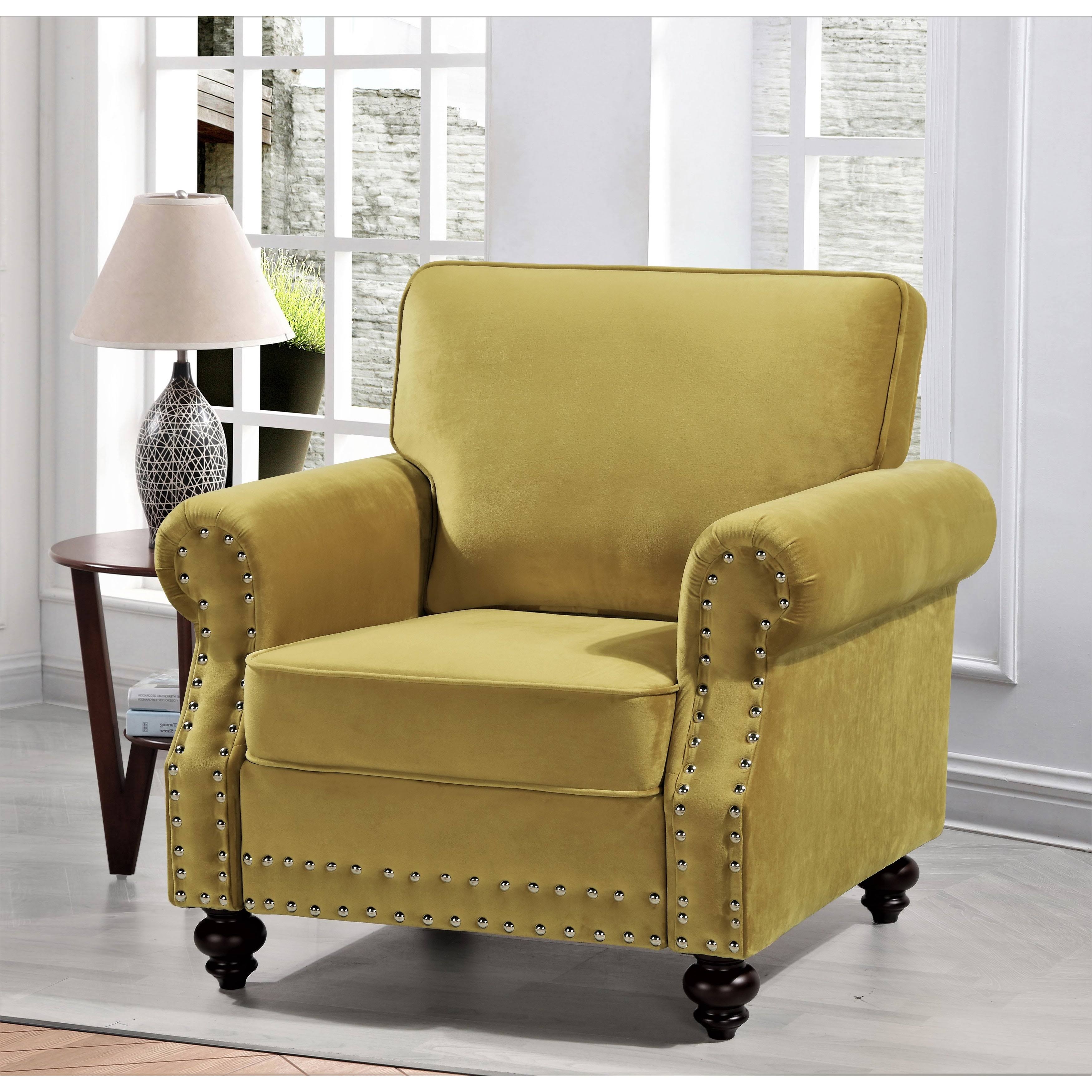 Black Velvet Nailhead Chair J5791