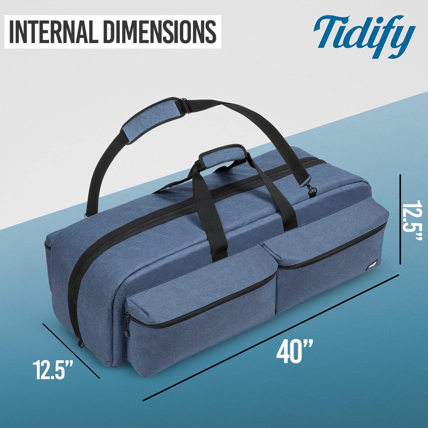 Extra Large Telescope and Tripod Case/Bag - 40" X 12.3" X 12.3" - Internal Double Padding - 4 Deep Padded Accessories Pockets - Buckled Straps L846