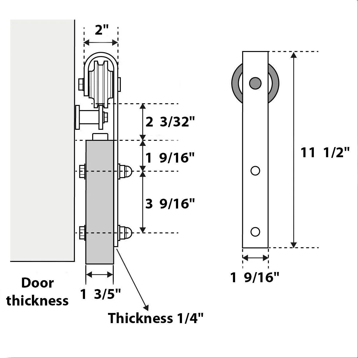 Double Barn Door with Clear Glass 12 lites Matte White Q2717