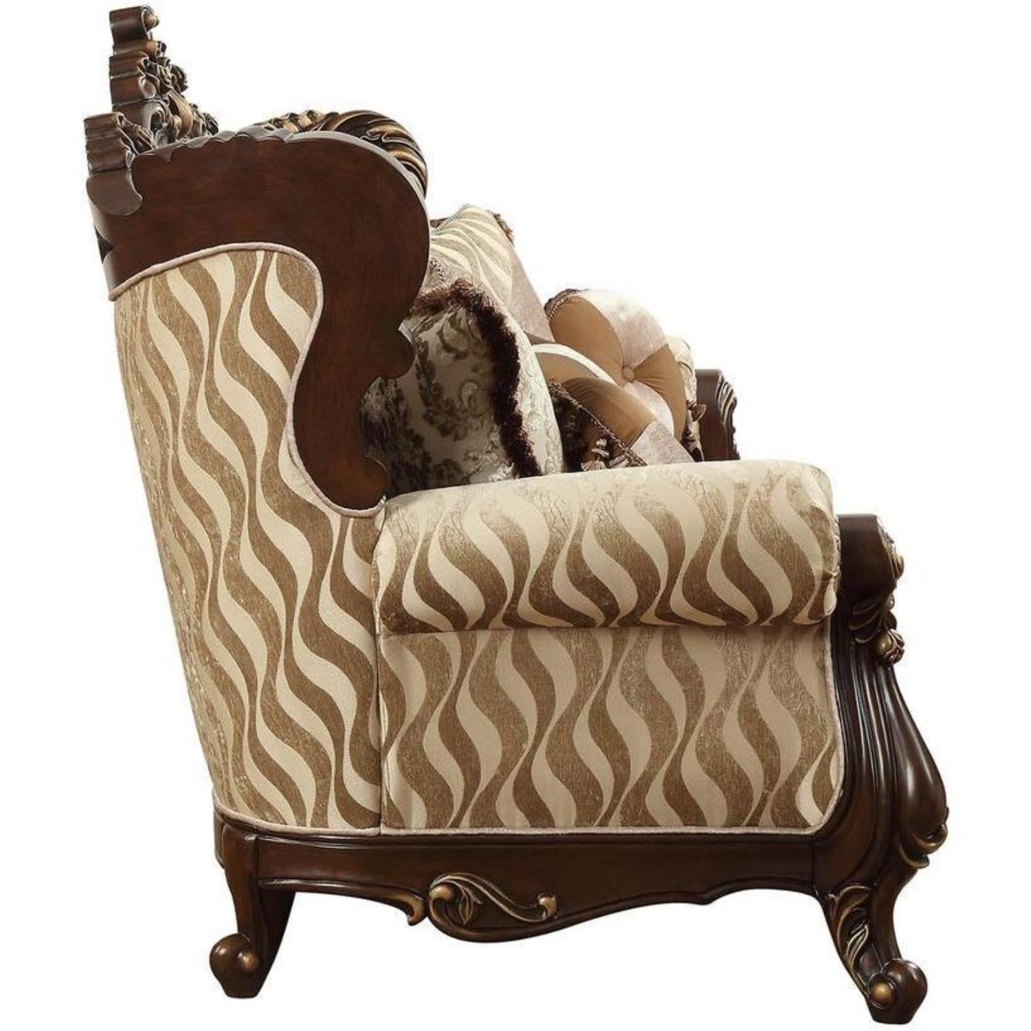 Fabric Tufted Sofa with 7 Pillows Z6318