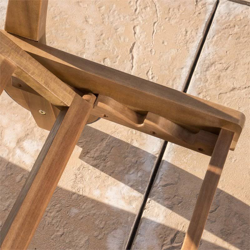 Outdoor Teak Acacia Wood Chaise Lounge Q19109