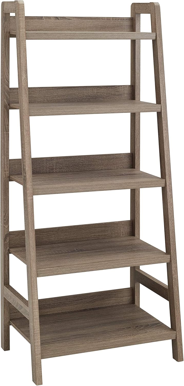 Gray Wash Ladder Bookcase Y2355