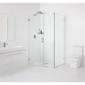 47.5x22 x 78x22 Hinged Frameless Shower Door Brushed Nickel D50622