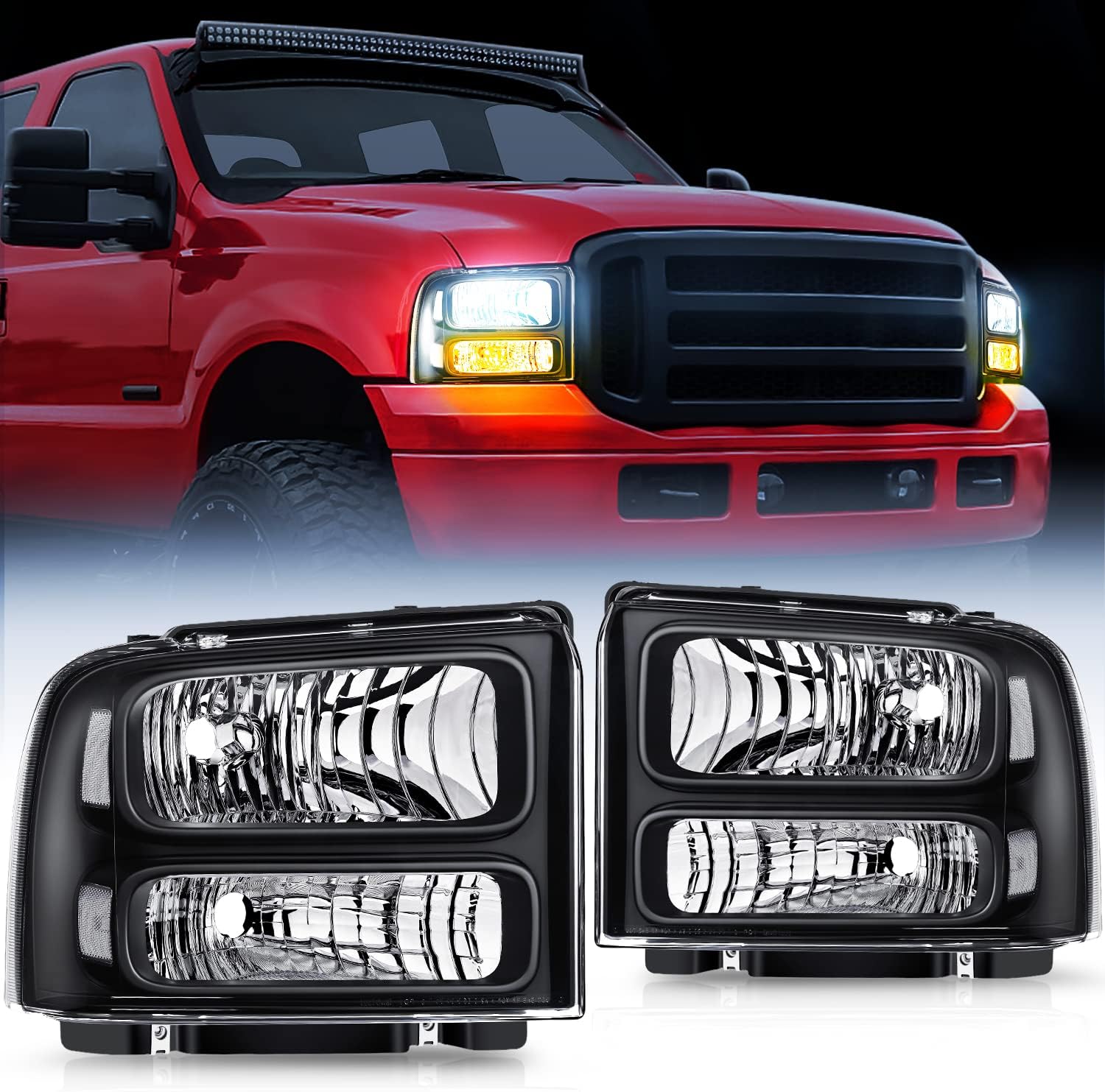 Chrome Housing Clear Lens Headlight Assembly S26511