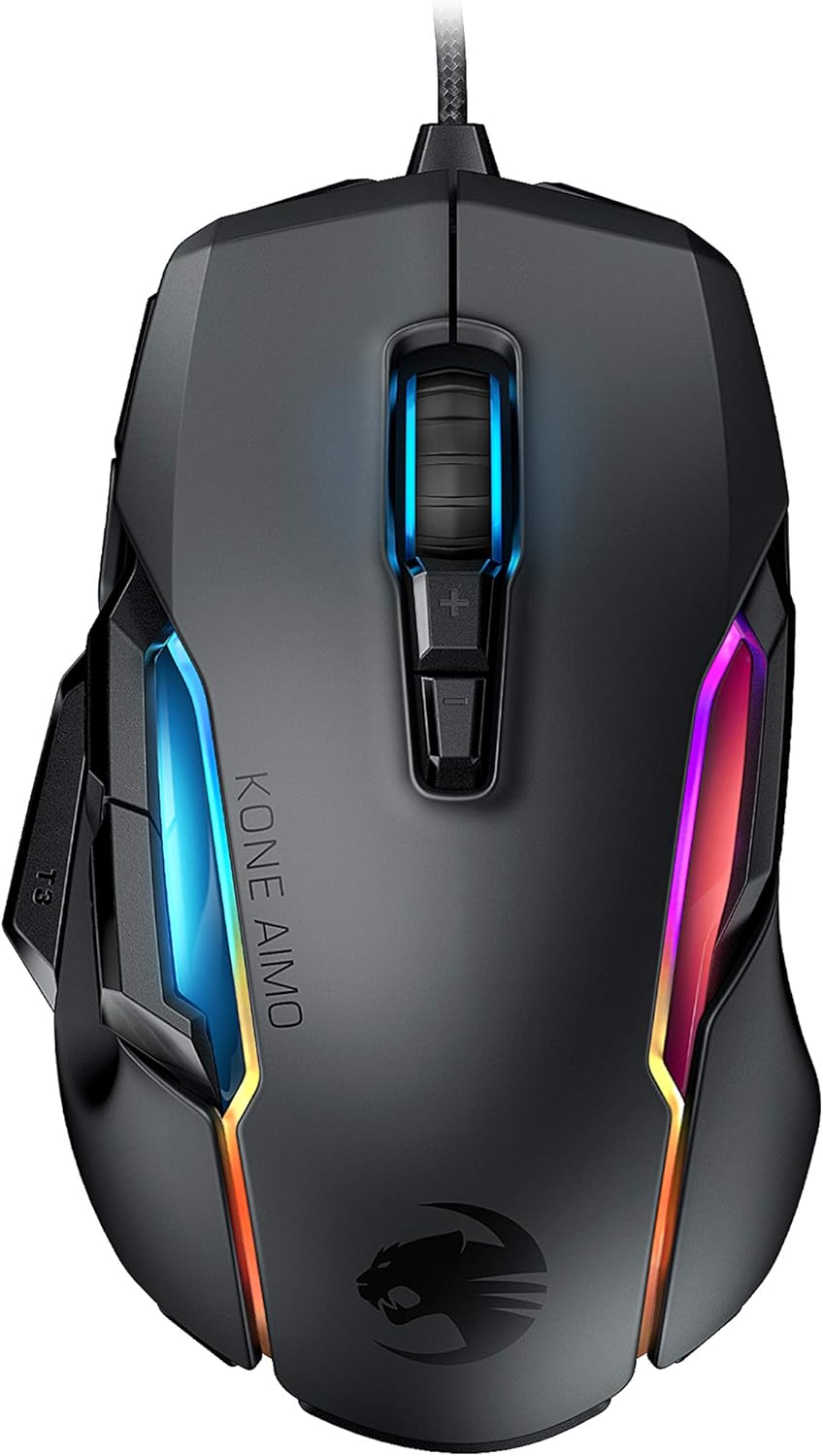 White Ergonomic Wired Gaming Mouse with RGB Lighting F809672