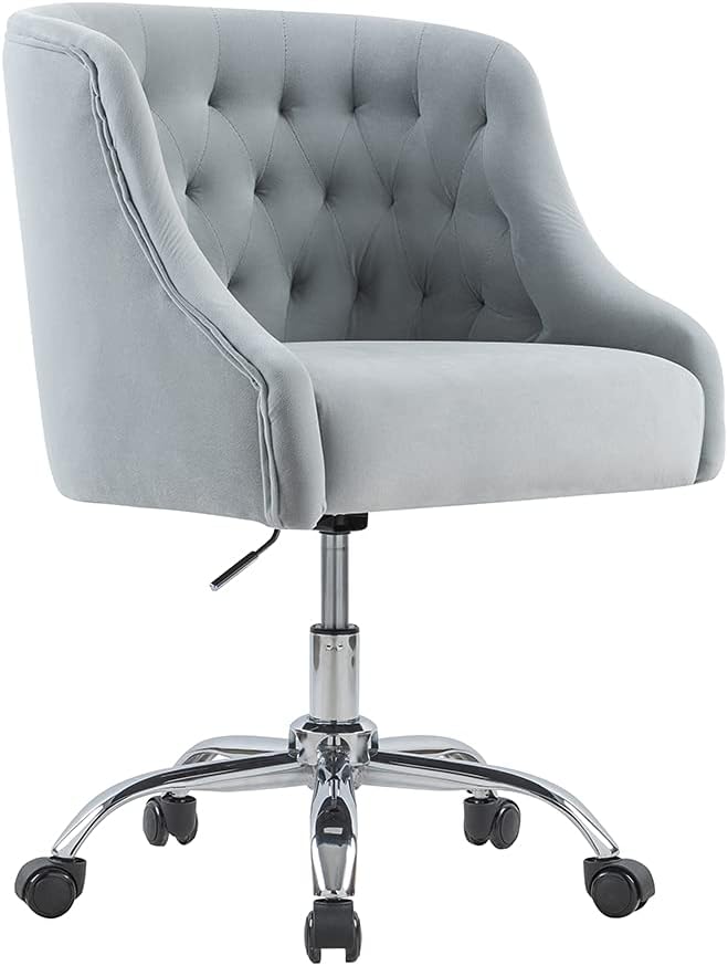Navy Blue Velvet Office Desk Chair C19692