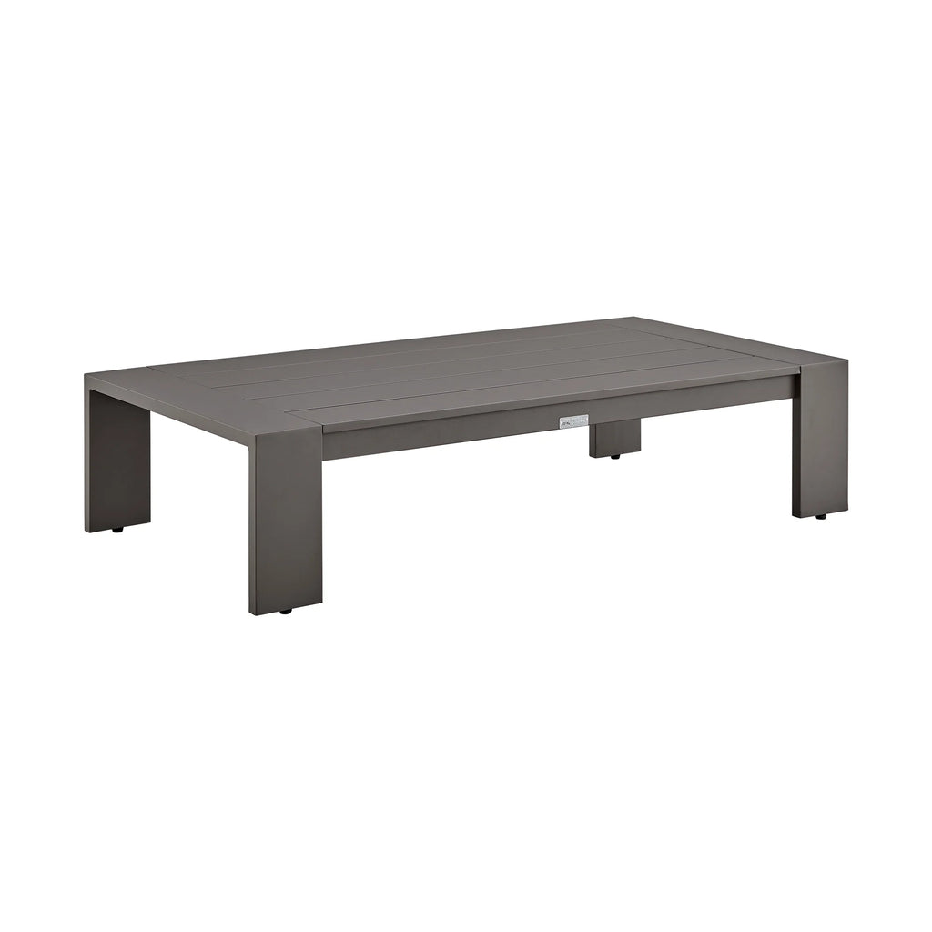 4 Piece Outdoor Patio Furniture Set in Dark Brown Aluminum with Cushions L208
