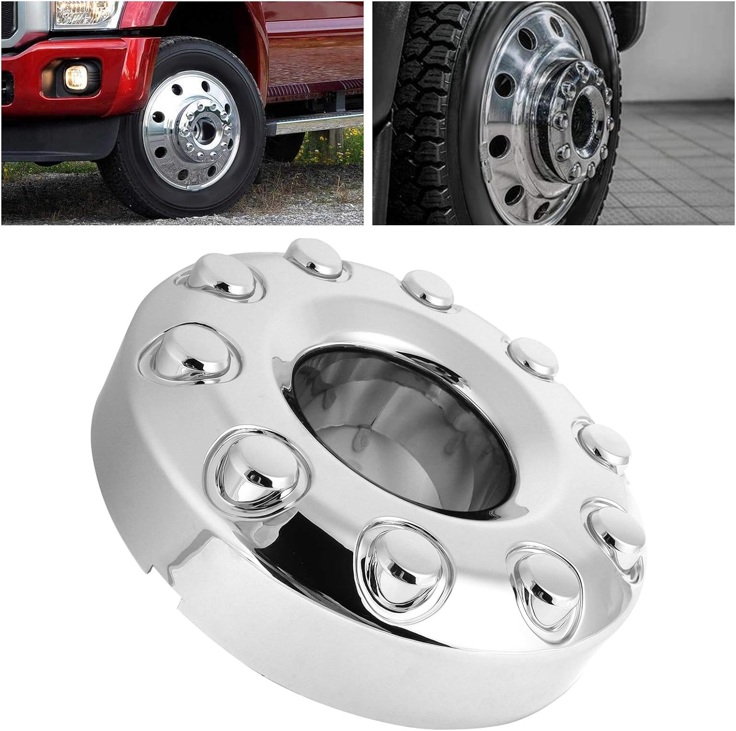 10 Lugs Wheel Center Hub Cap Pack of 2 Q774