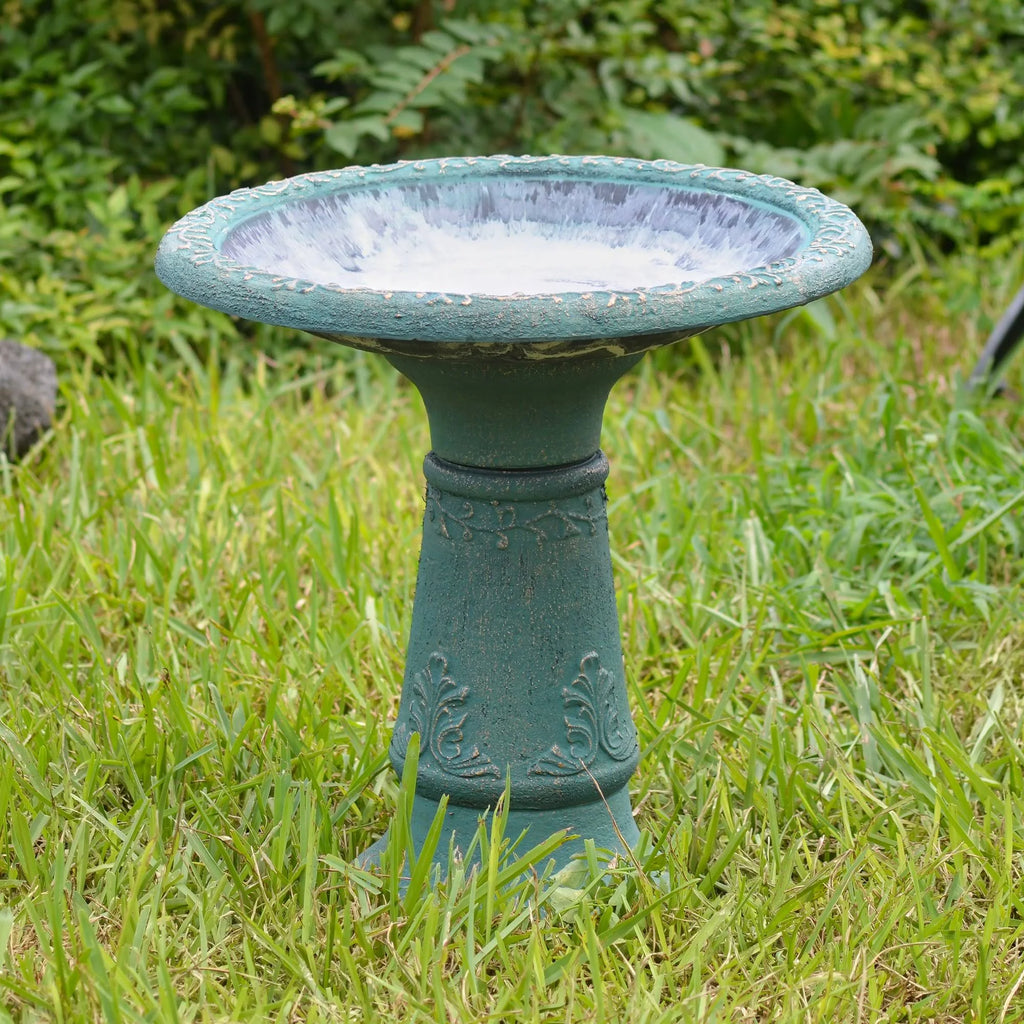 Green Fiberclay Birdbath E61184
