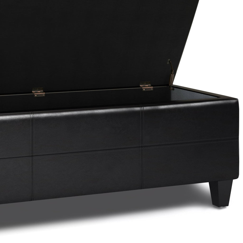 Storage Ottoman Bench Midnight Black Z163