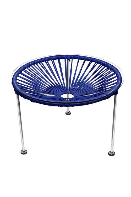 Chrome Frame Deep Blue Table P28527