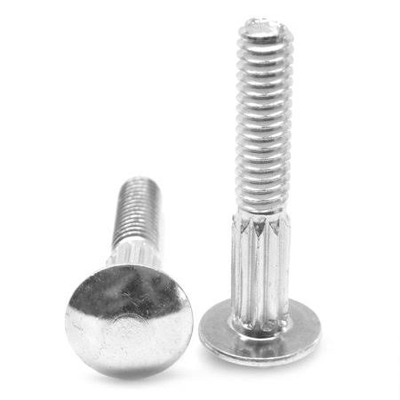 3/8-16 x 2 Coarse Thread Rib Neck Carriage Bolt Low Carbon Steel Zinc Plated Pk 500 V102818