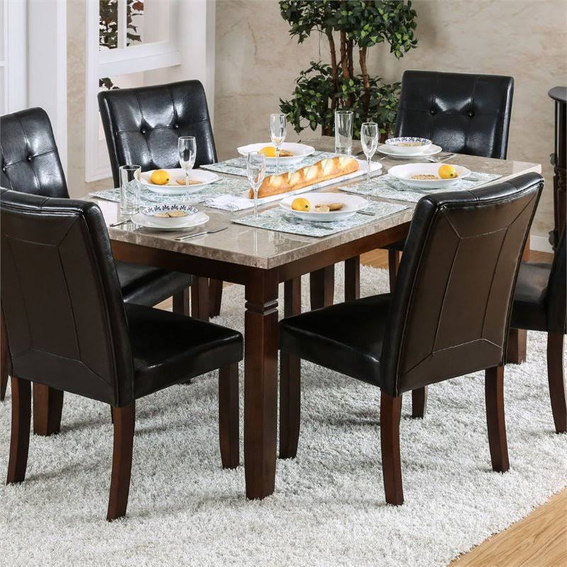 Brown Cherry Wood Rectangle Dining Table V5980
