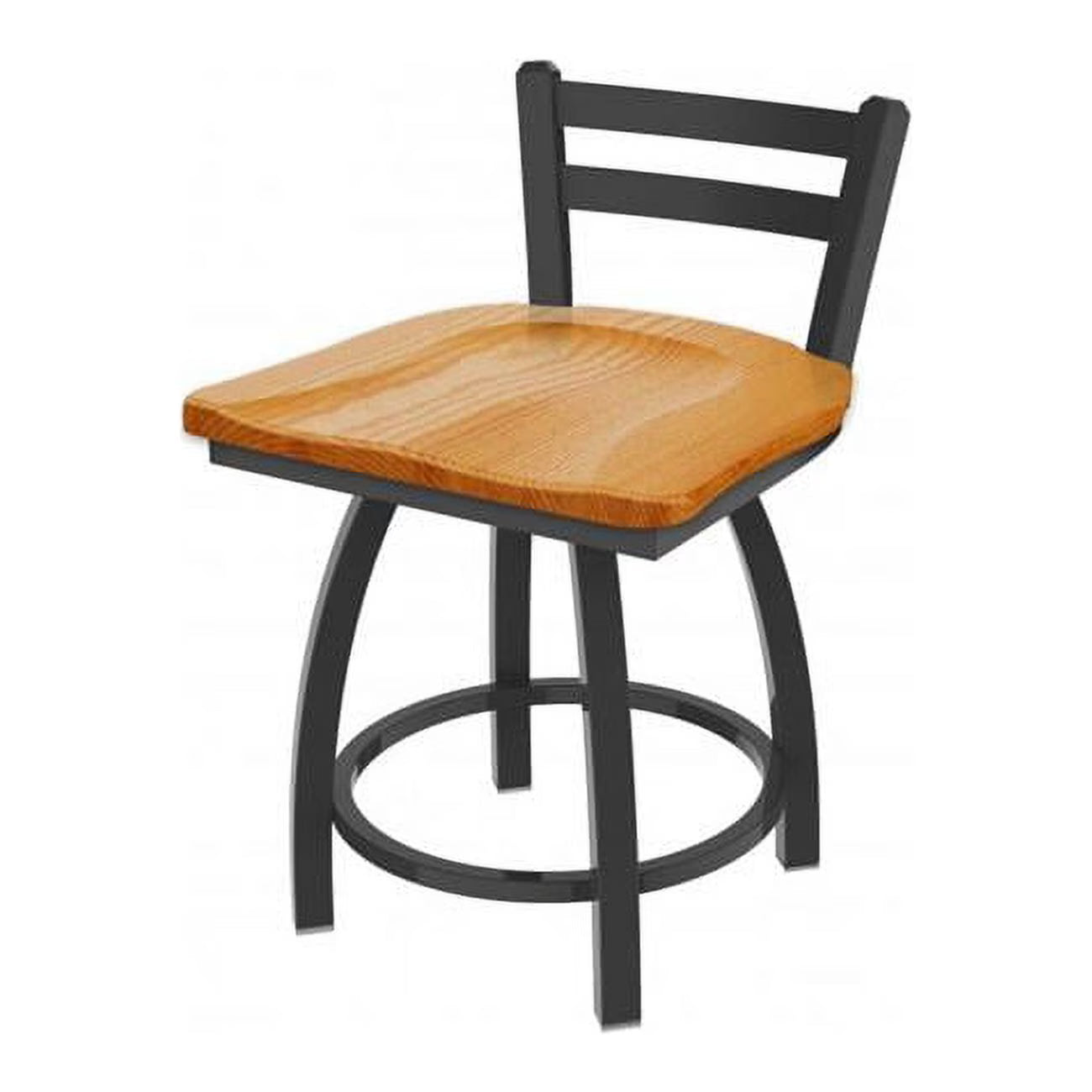Swivel Vanity Stool with Pewter & Medium Oak Seat G922
