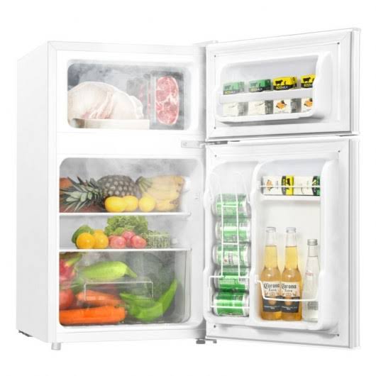 White Compact Refrigerator with Freezer L89494
