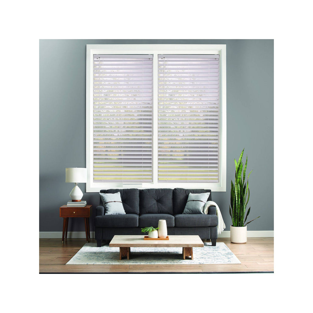 White Cordless Venetian Vinyl Blinds B373