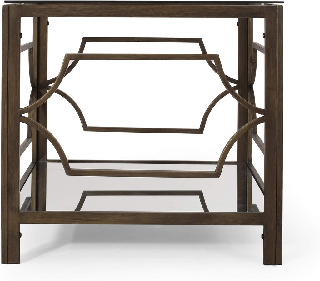 Black Gold Clear End Table S721