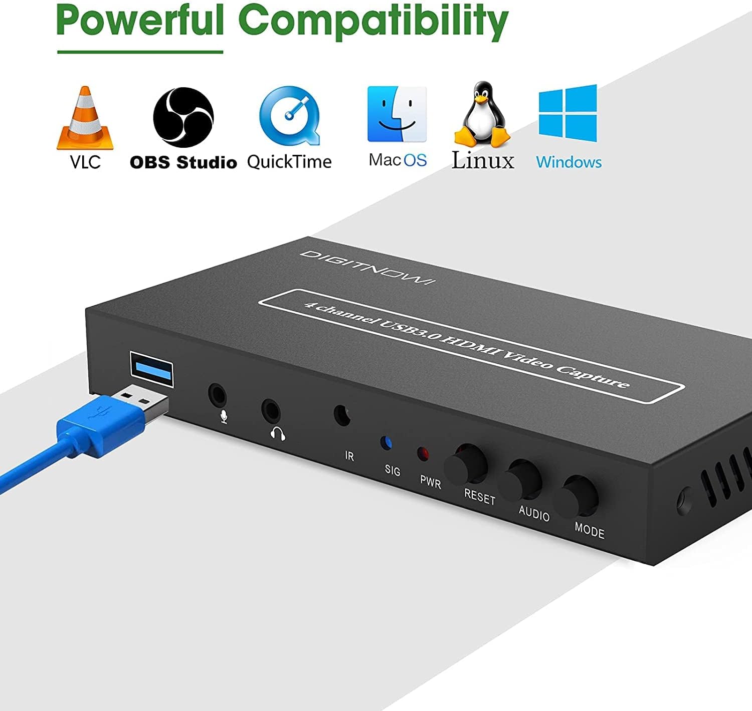 4 Channel USB3.0 HDMI Video Capture Card, 1080P 60fps I332850