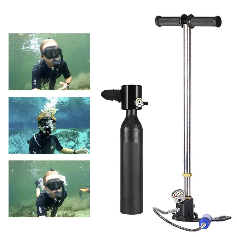 Mini Scuba Tank 0.5L Oxygen Air Tank and High-Pressure Pump 4500PSI M56629
