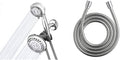 High Pressure Handheld Shower Head with 5-Foot Hose, 96-inch Metal Shower Hose Pack of 2 Z811434