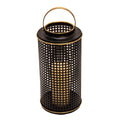 Black Metal Grid Candle Holder A578