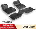 TPE All Weather Car Floor Mats Full Set Front 2nd Row F625746