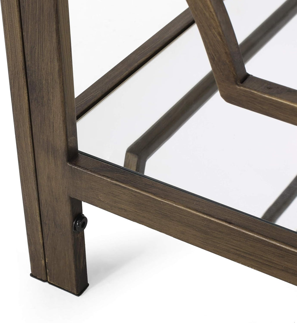 Black Gold Clear End Table S721