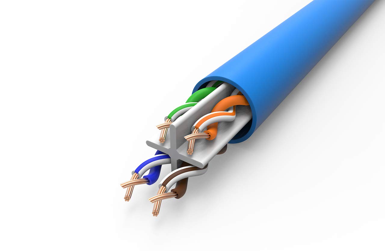 Bulk Ethernet Cable, 1000ft, UTP 23AWG, Solid Bare Copper, 600MHz, Blue P4331