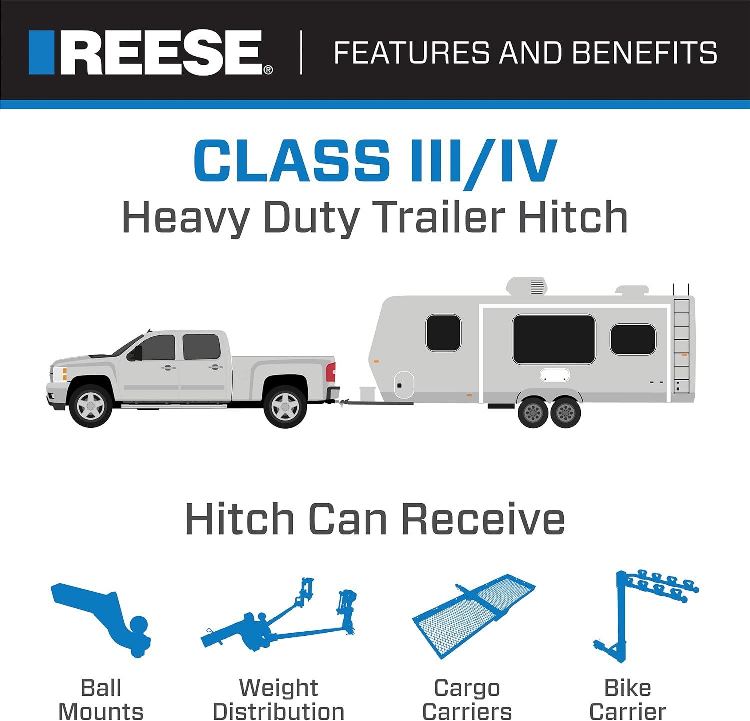 Class III Custom-Fit Hitch with 2" Square Receiver X7330