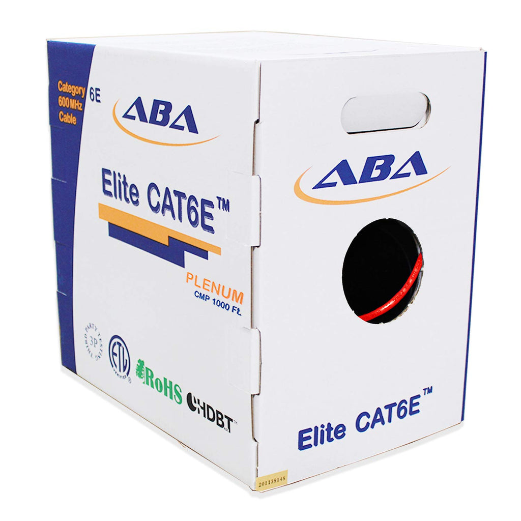 Yellow 23AWG UTP Solid Bare Copper Bulk Ethernet Cable 1000ft S719