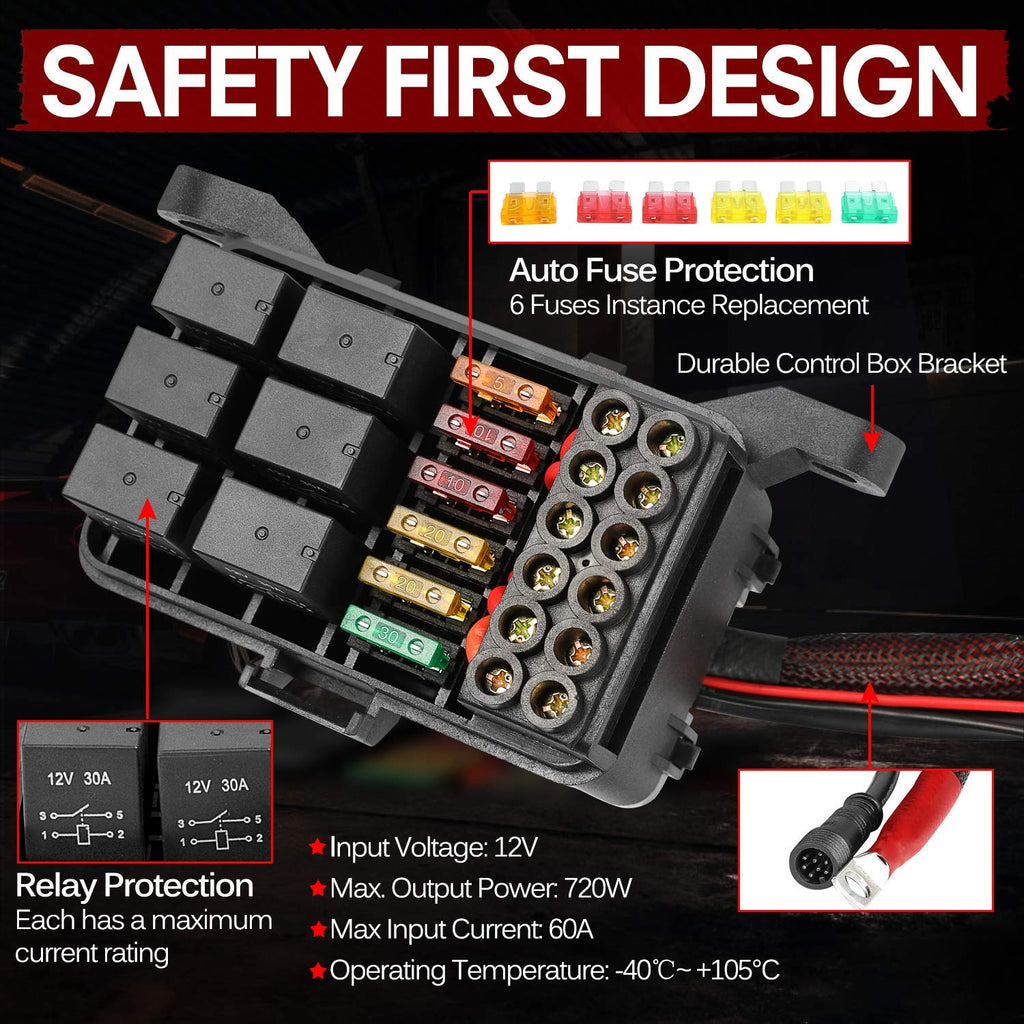 6 Gang Switch Panel Automatic Dimmable Touch Switch Box C867097
