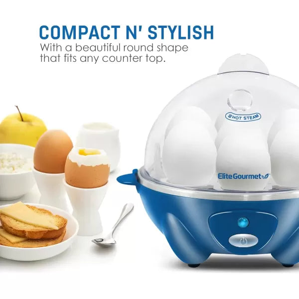 7 Egg Capacity Electric Egg Cooker with Auto Shut-Off S12854