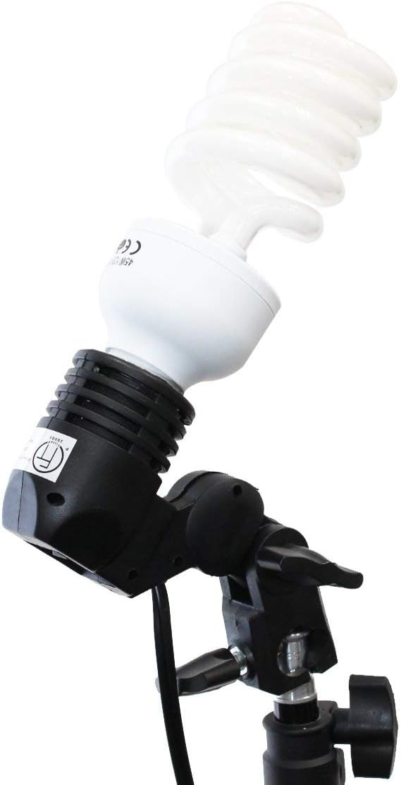 33 Umbrella Studio Lighting Kit with 2 White Umbrellas, 2 Black-Silver Reflectors, 2 Light Stands, Carry Bag D350368