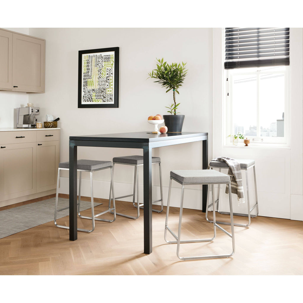 Modern Parsons Counter Table in Sand with White Base B9591