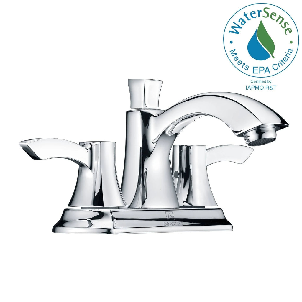 Polished Chrome 2-Handle Bathroom Sink Faucet P853