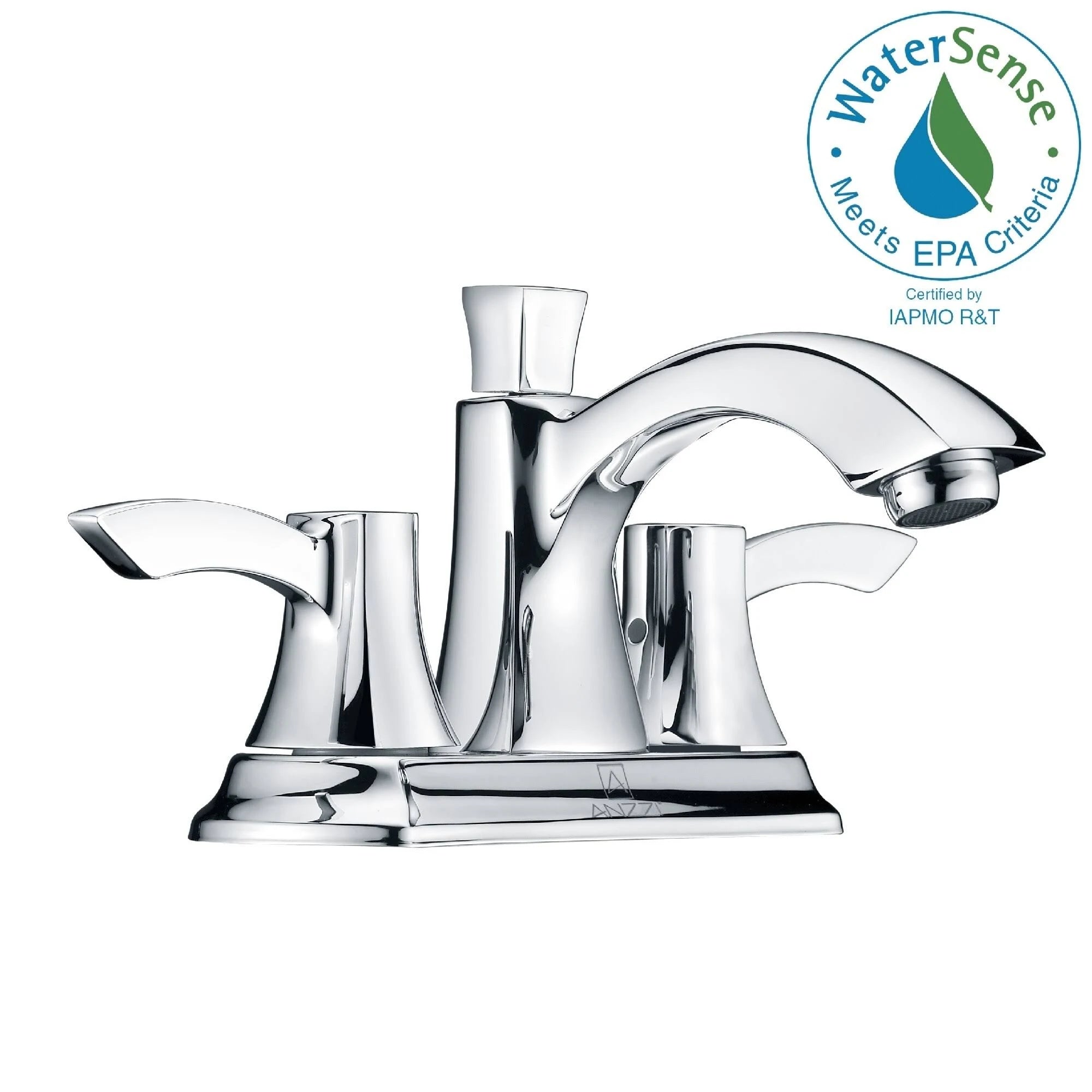Polished Chrome 2-Handle Bathroom Sink Faucet P853