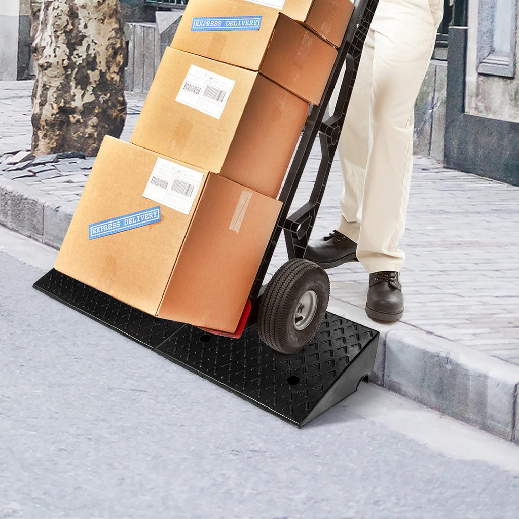 Rubber Curb Ramps, 6 H x 19 W, Pack of 2 I724