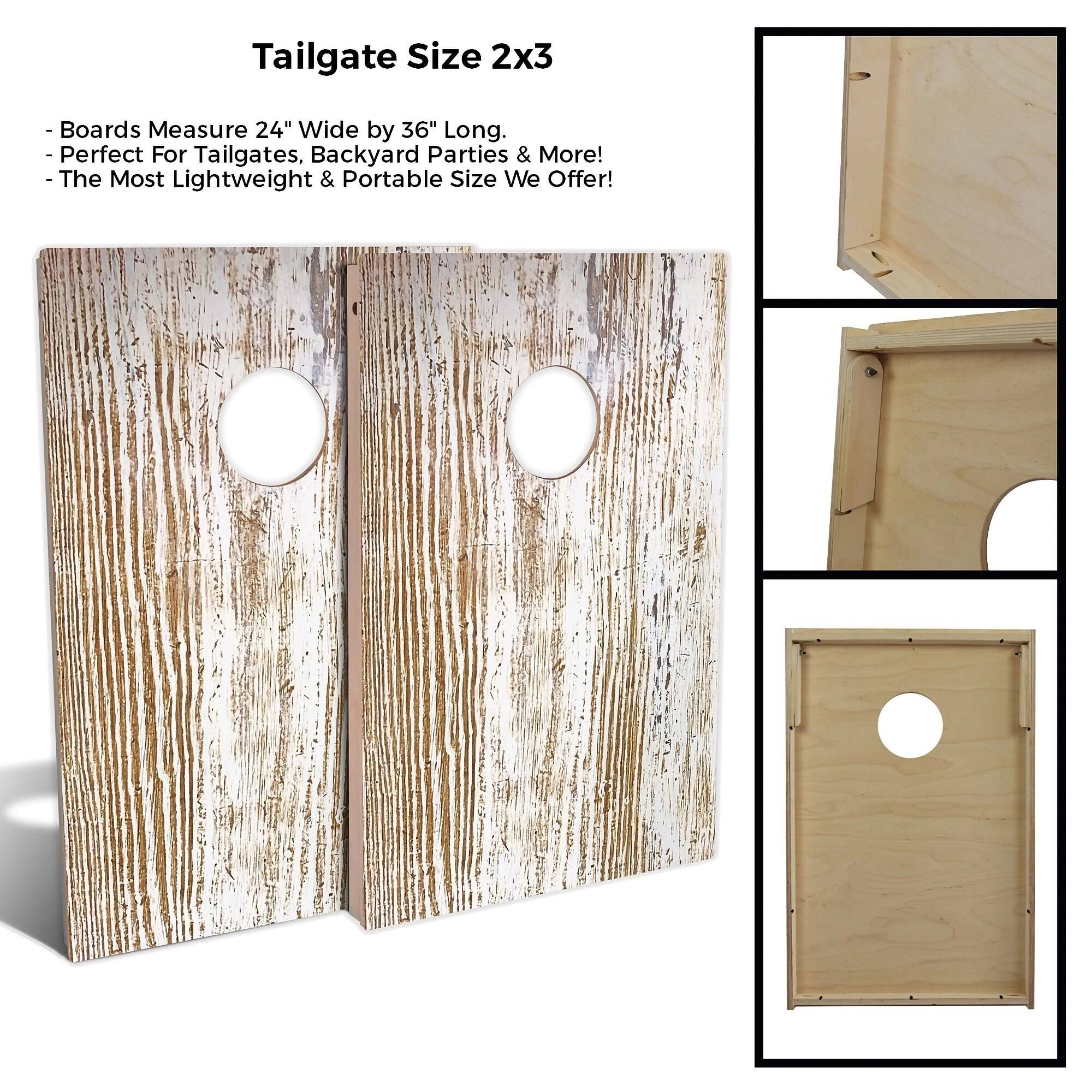 Rustic White Cornhole Set with Carrying Case N6731