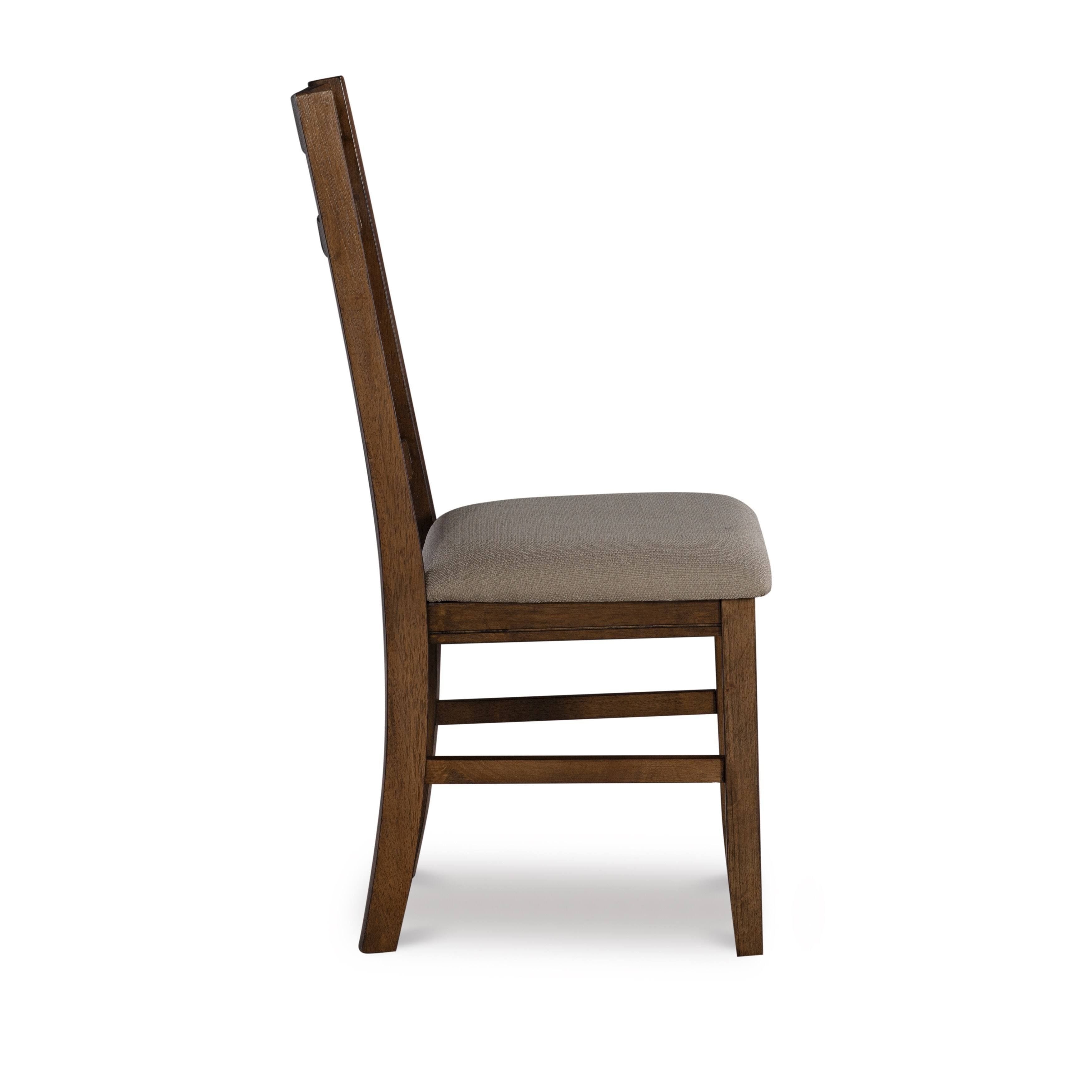 Smokey White Rustic Farmhouse Dining Chair Set of 2 D5249