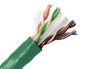 Cat6 Plenum Bulk Ethernet Cable, UTP, 23 AWG, 1000ft Green V916