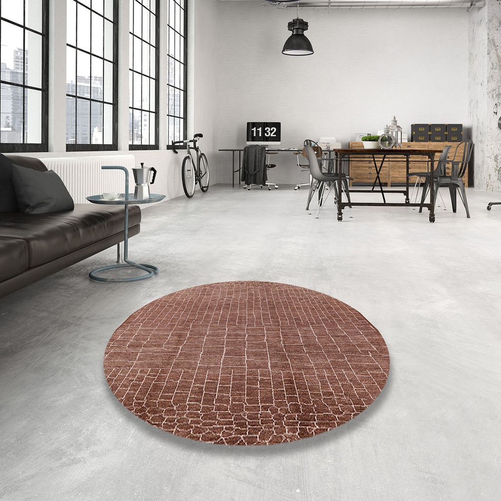 Light Copper Gold Rectangle Oriental Area Rug B58106