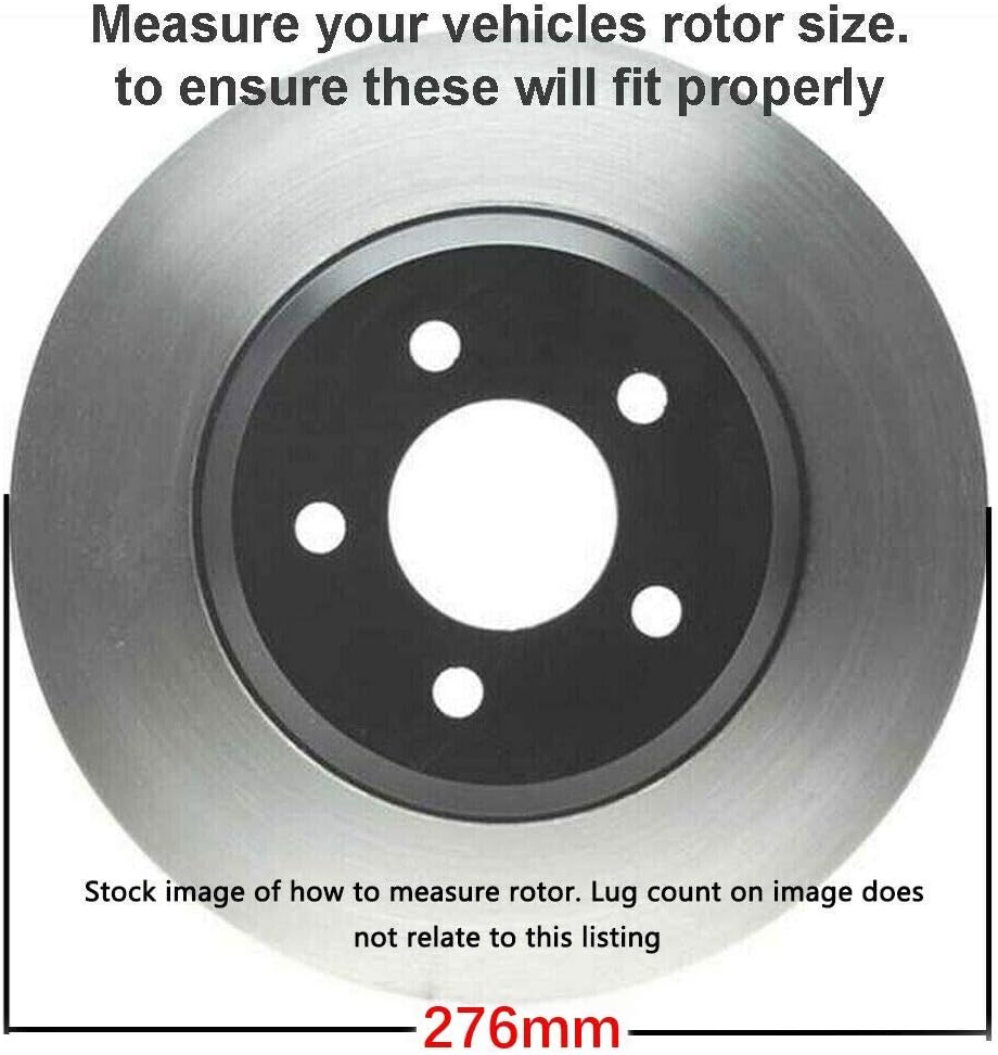 276mm Front Drilled & Slotted Brake Rotors Set with Pads Hardware Brake Cleaner Fluid Replacement for Chevy Cruze Sonic I2141