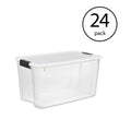 70 Quart Ultra Latch Storage Box with Lid See-Through Base (24 Pack) Z2038