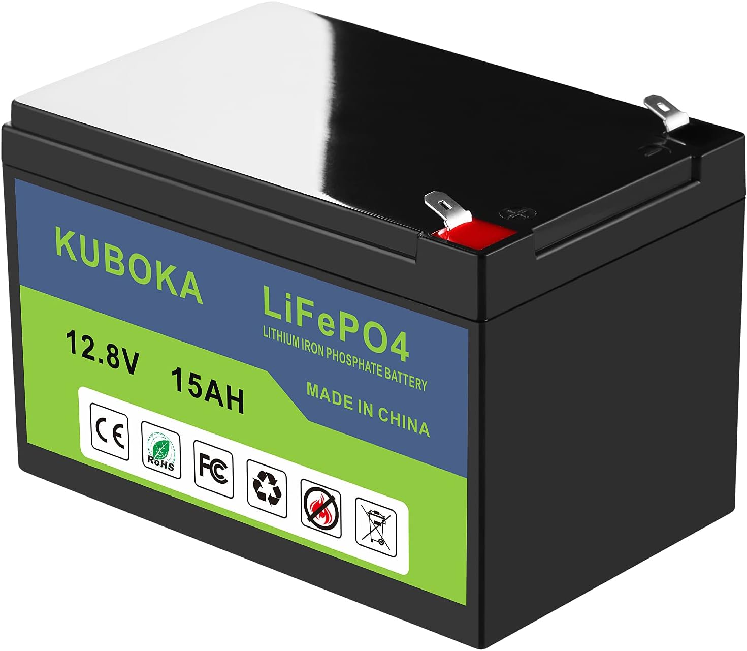 12V 100Ah Lithium LiFePO4 Rechargeable Battery with Built-in BMS D24755